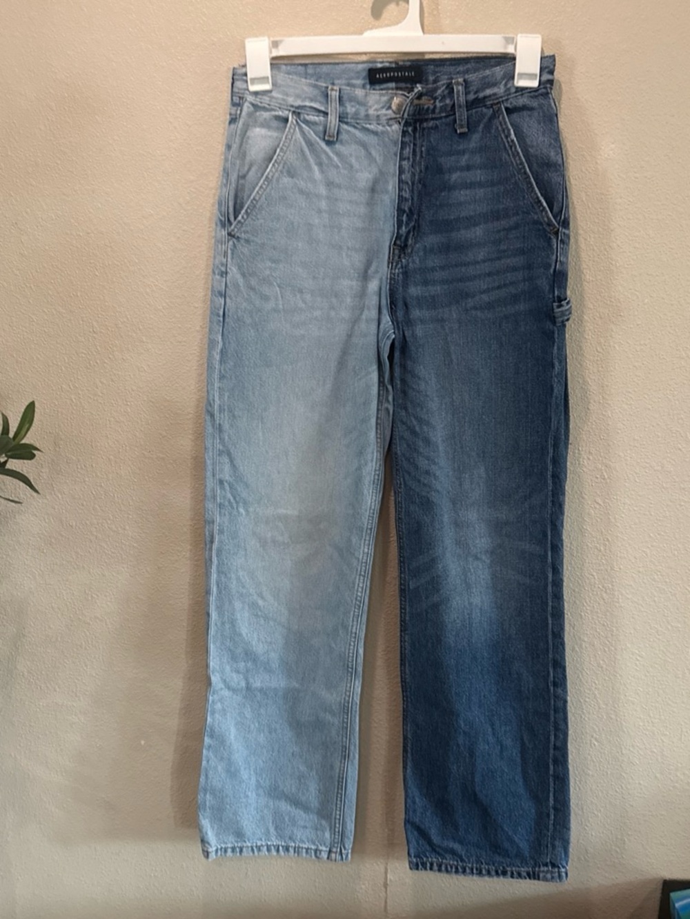 Aeropostale Two-Tone Blue Straight Jeans